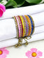 Antique Bangles Set with lutkan in multi color -119