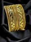 Antique Bangles Set with in golden & silver color -198
