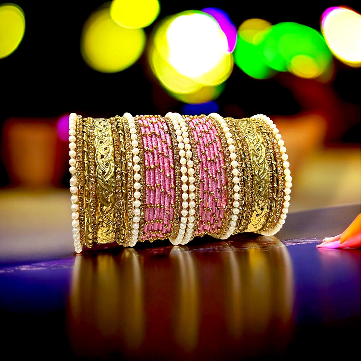Cusomised bangles set in 12 colors - 106
