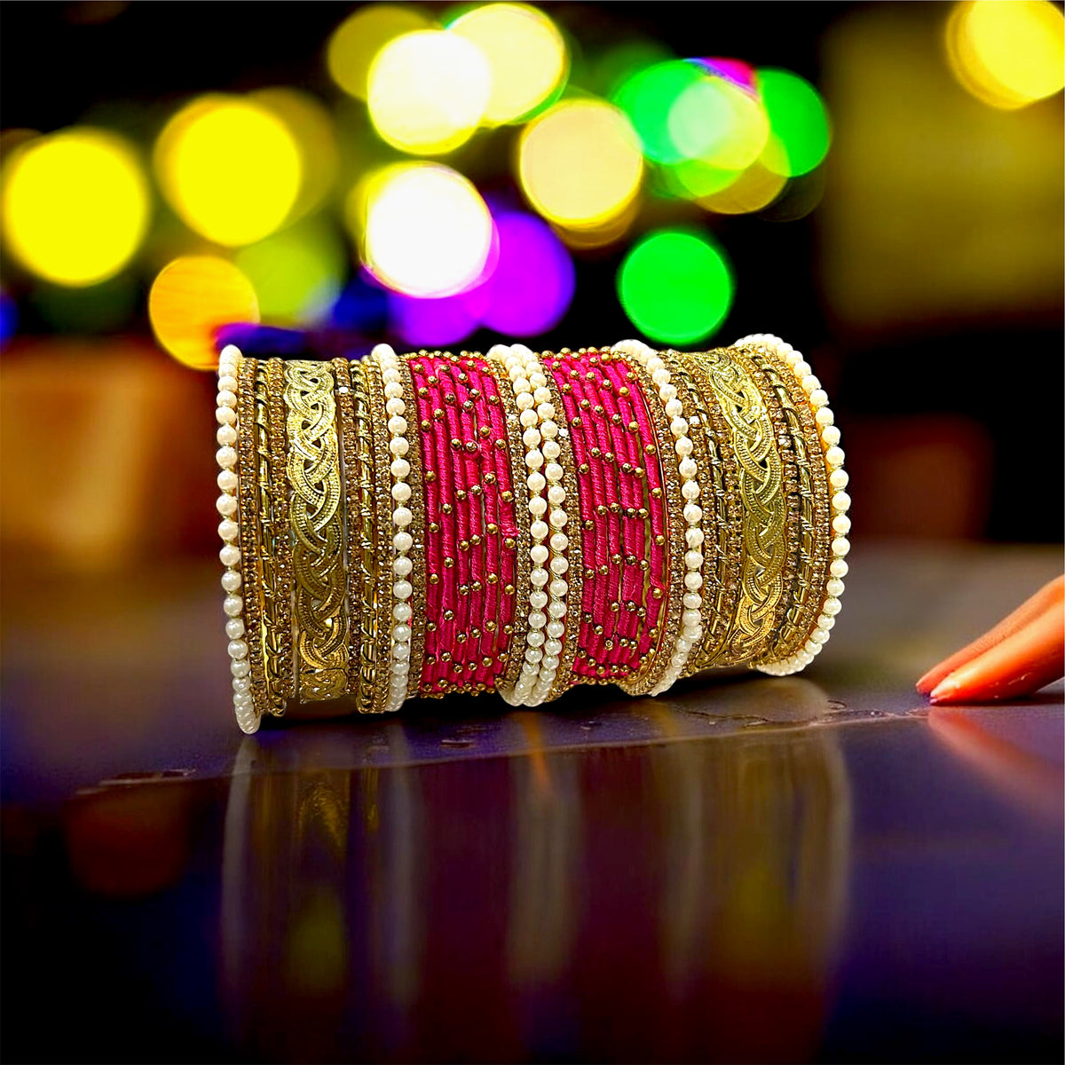 Cusomised bangles set in 12 colors - 106