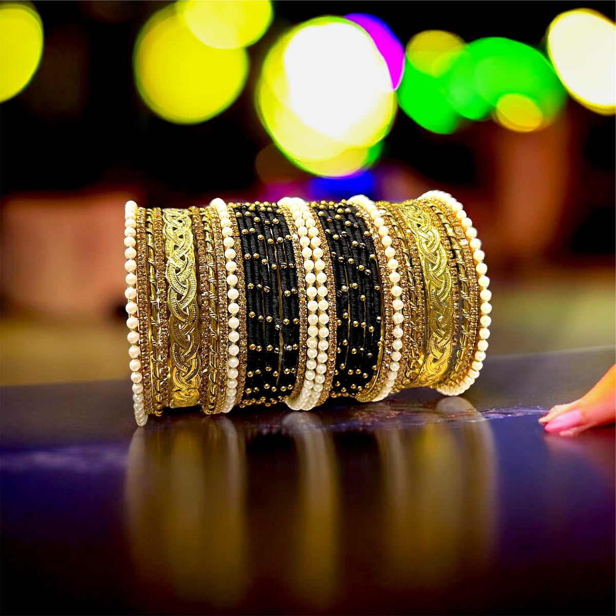 Cusomised bangles set in 12 colors - 106