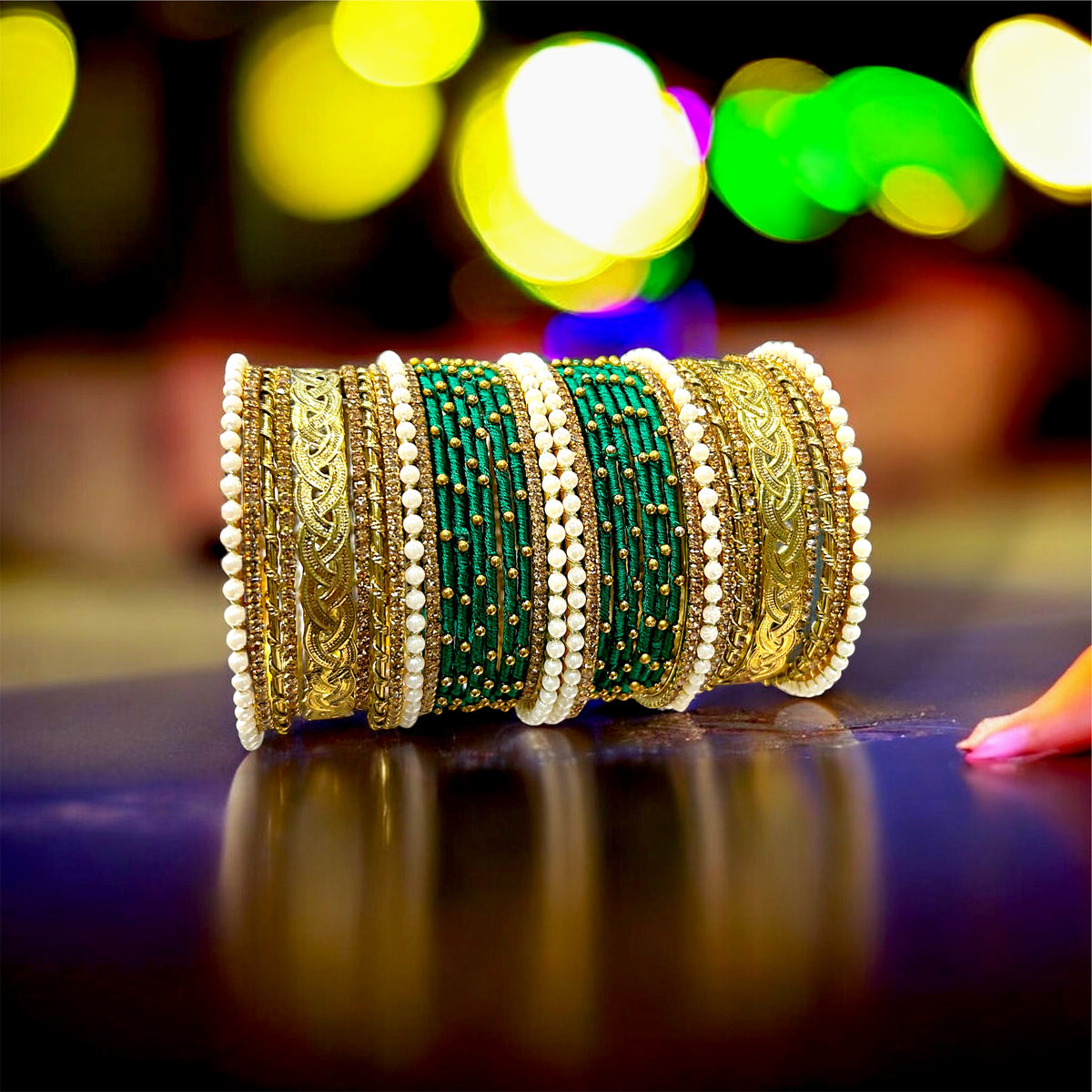 Cusomised bangles set in 12 colors - 106