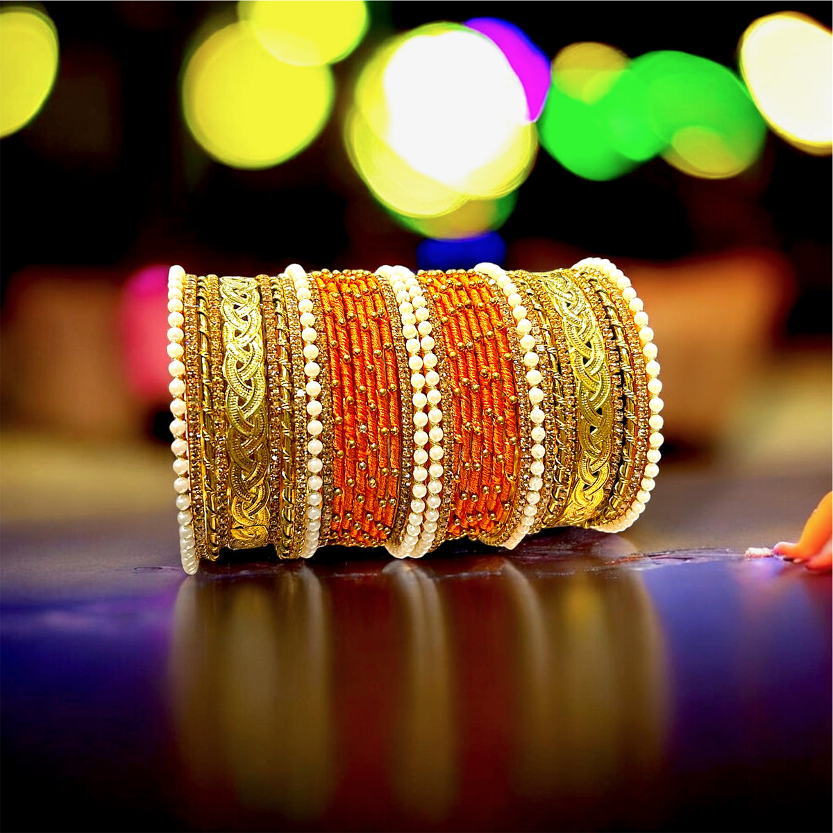 Cusomised bangles set in 12 colors - 106