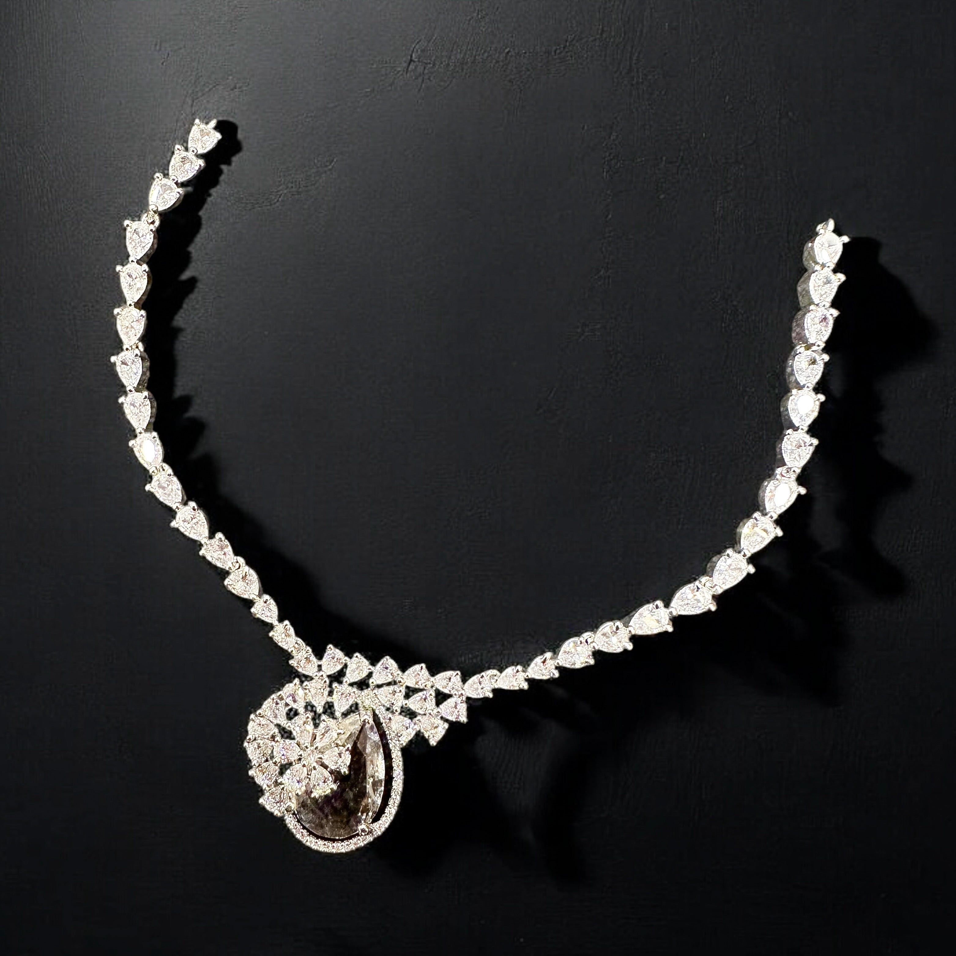 Zircon Stones 1 Karat Necklace Set zk1007