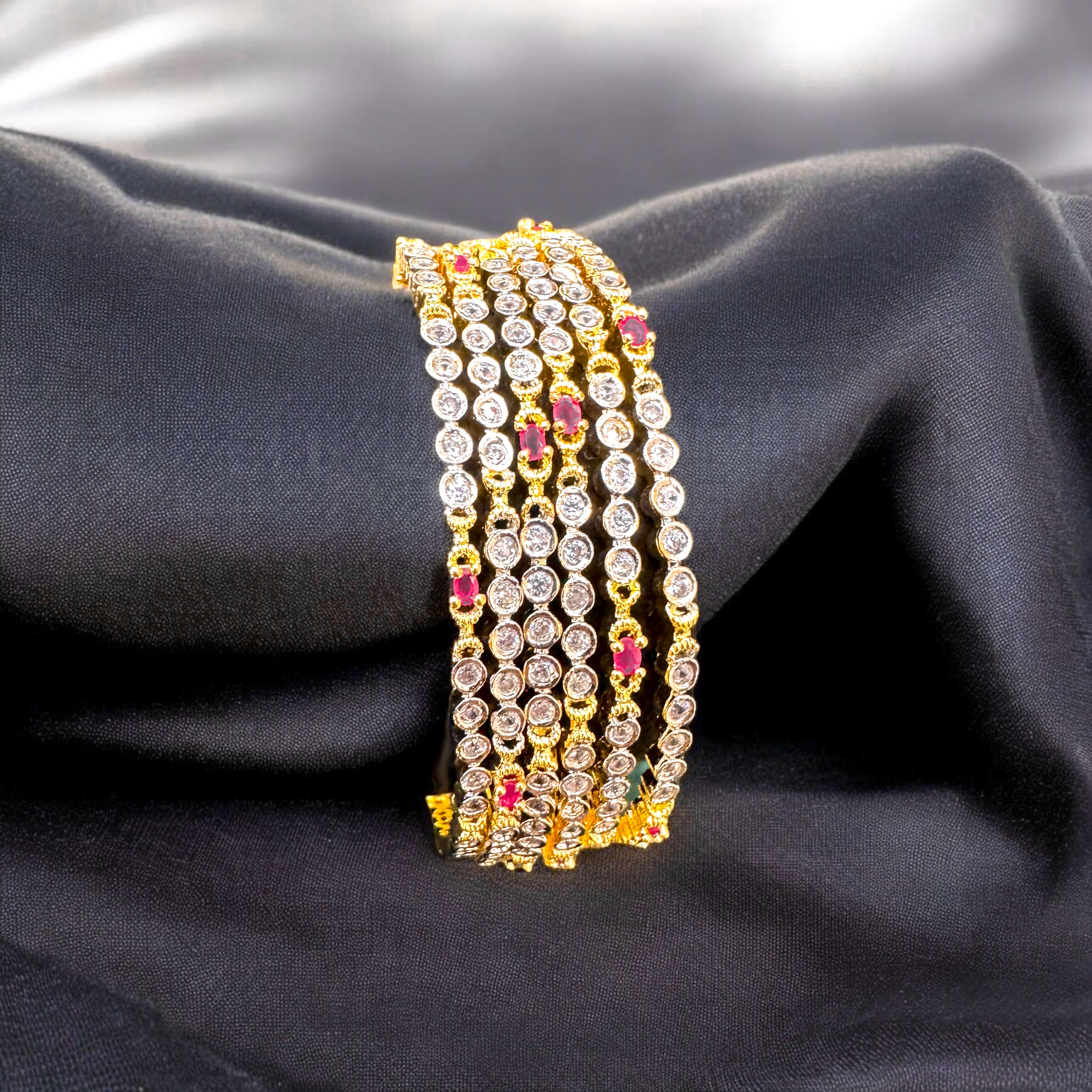 1 Karat Ruby Bangles B1007