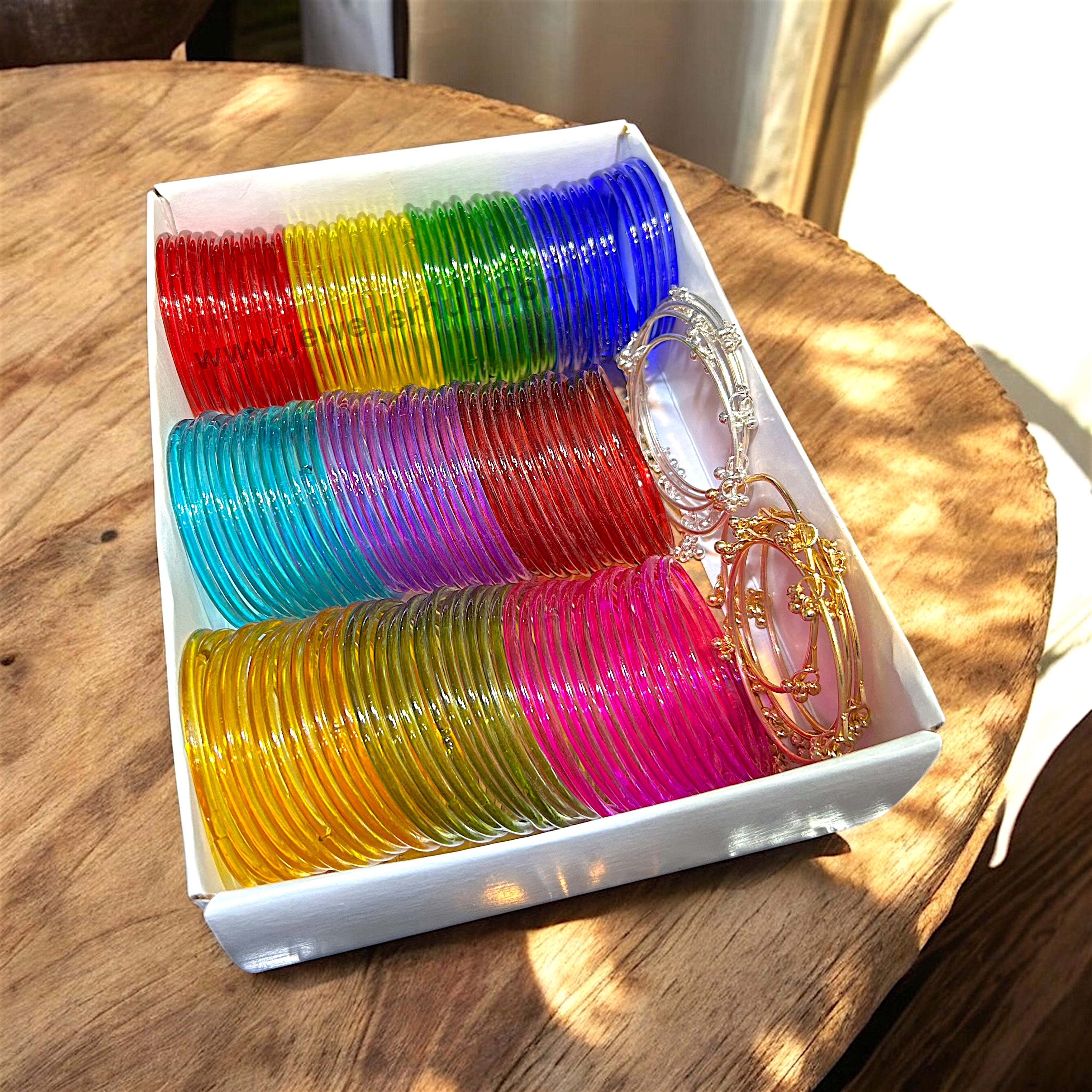Jelly & Kashmiri Bangles – 10 Dozen Deal Box with Kashmiri | Glass Bangles