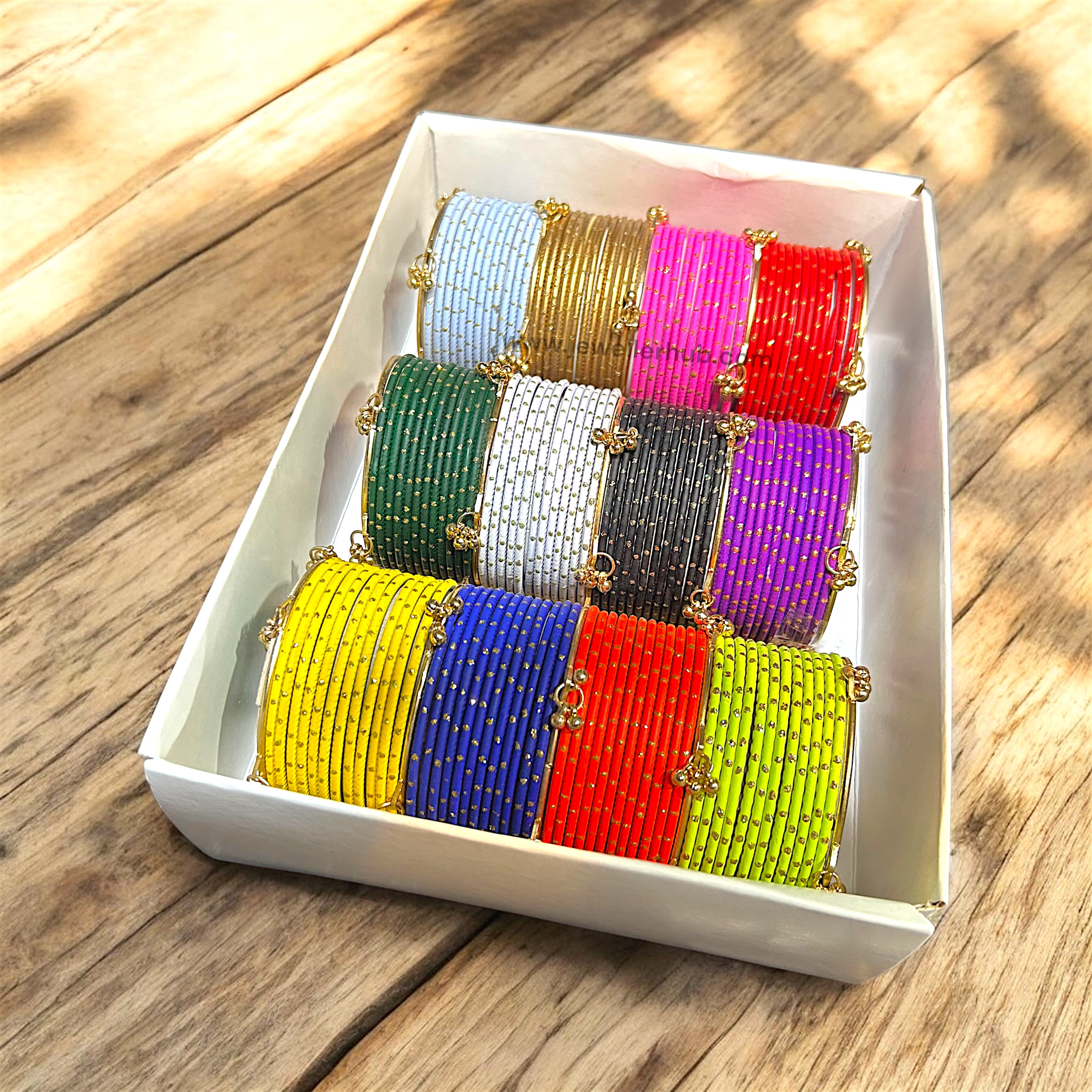 Kashmiri drop bangles deal box 15 Kashmiri Kara - 12 dozen Dot bangles