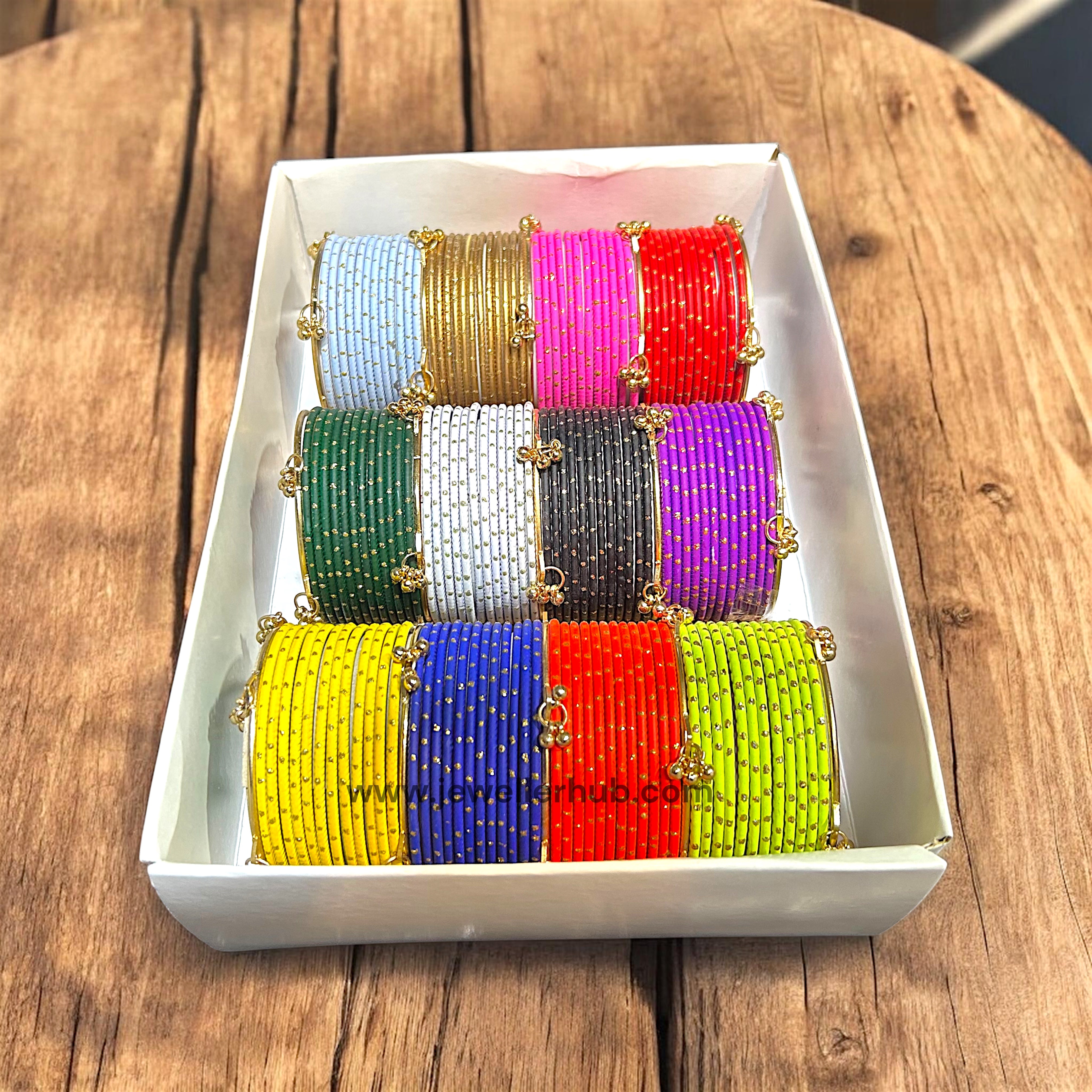 Kashmiri drop bangles deal box 15 Kashmiri Kara - 12 dozen Dot bangles