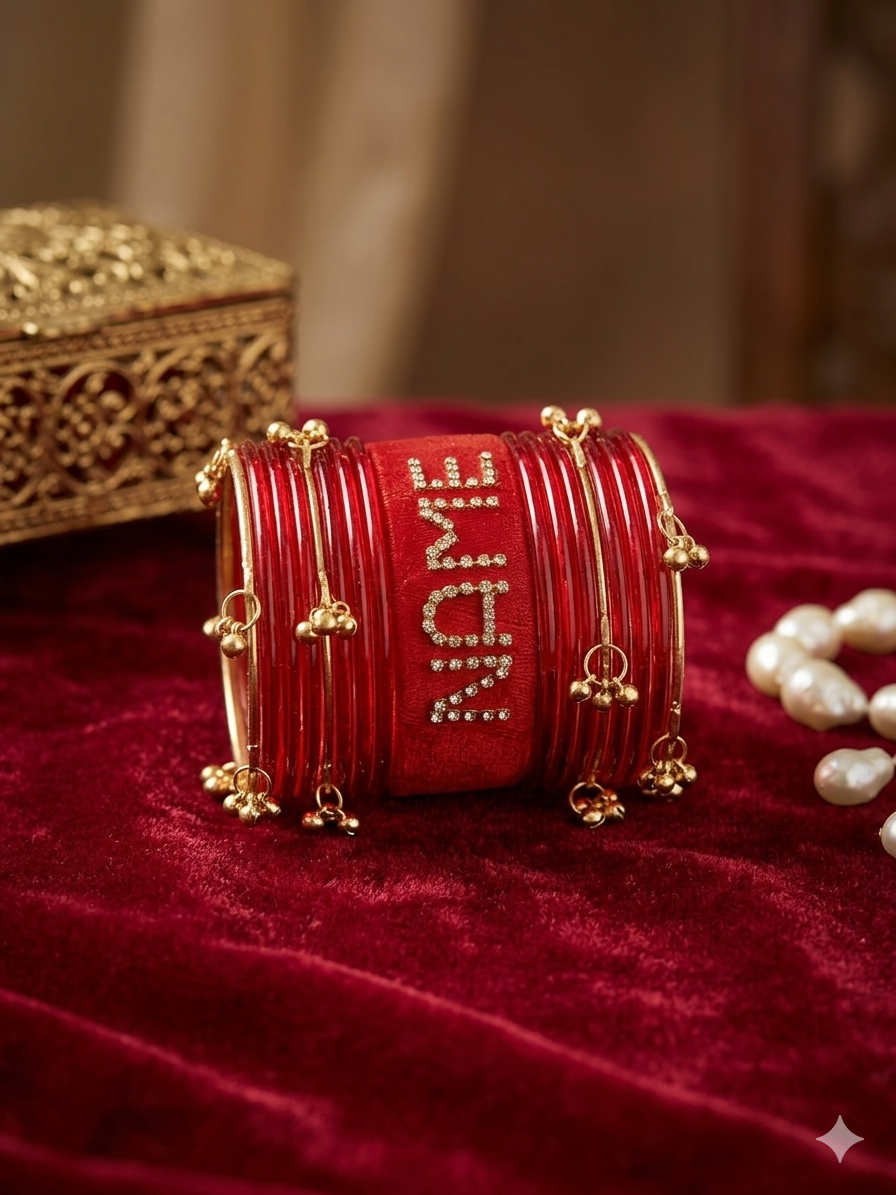 Name Bangles with Jelly & kashmiri bangles for Girls & Bride – Customized Name Bangles for Women | Custom Name Bracelet for Girls | Bridal Name Bangles Set | Name Bangles for Wedding, Mehndi, Barat | Stylish Name Bracelet Jewelry