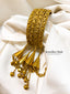 Antique Customize Bangles Set with Lutkan in golden color -137