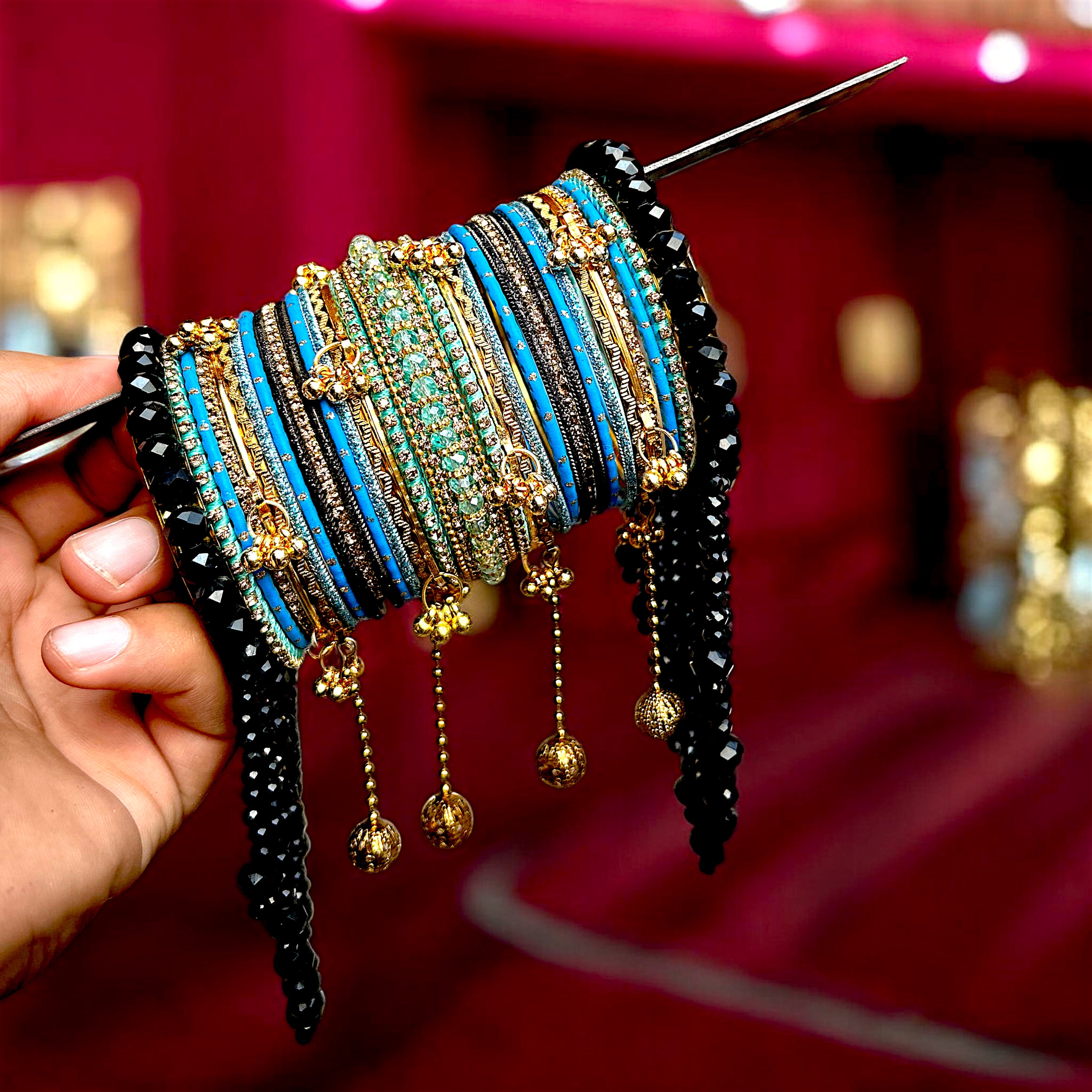 20 Colours Available | Designer Gold Plated Bangles Set | Traditional Indian Bangles | Wedding, Bridal, Bridesmaid & Party Wear Jewellery