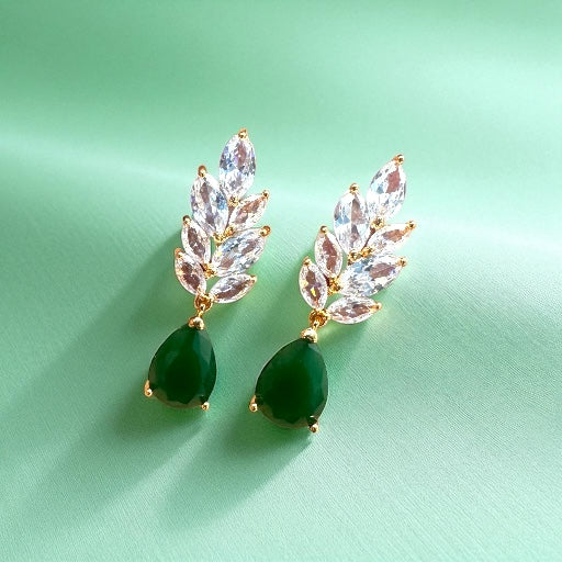 Green Salsabil Glow Earrings