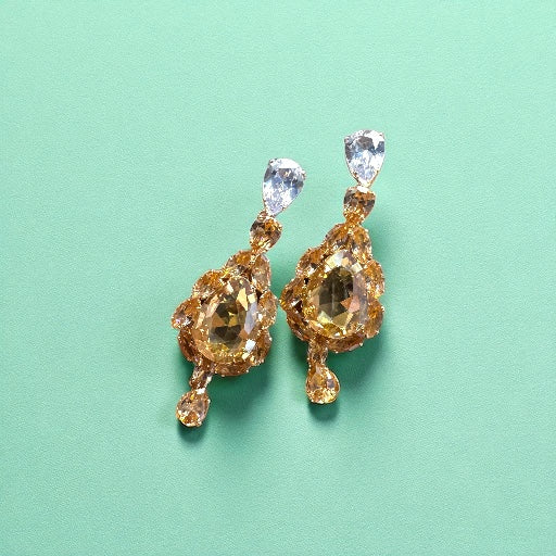 Dark Golden Zulekha Glow Earrings
