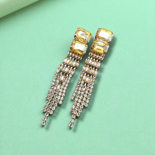 Golden Reema Italic Earrings