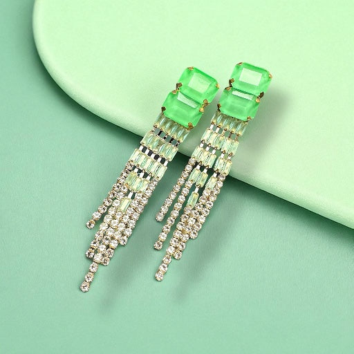 Mint Reema Italic Earrings