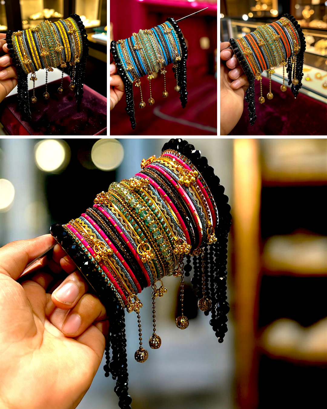 20 Colours Available | Designer Gold Plated Bangles Set | Traditional Indian Bangles | Wedding, Bridal, Bridesmaid & Party Wear Jewellery
